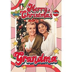 Merry Christmas Grandma Photo Card