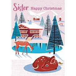 Sister Happy Christmas Card