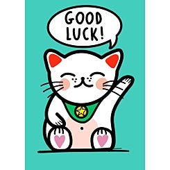 Lucky Cat-Good Luck Card
