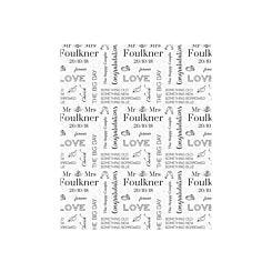 Ryman Personalised Wrapping Paper Wedding Cream and Grey 1 Metre x 2 Metre