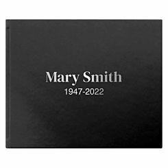Personalised Letts Condolence Memory Book Black