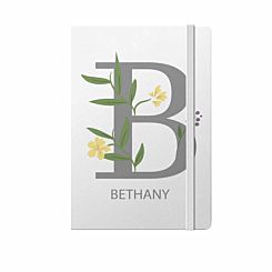 Personalised Floral Initial Notebook