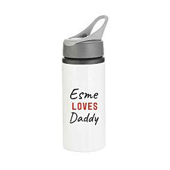 Personalised Loves Daddy Handled Water Bottle