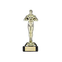 Personalised Icon Oscars Style Award Trophy with Marble Base & Gold Plate