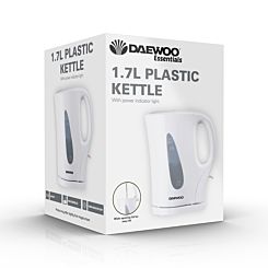 Daewoo Essentials 1.7L Plastic Kettle White