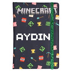 Personalised Minecraft Notebook - Black