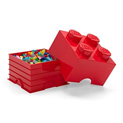 LEGO Storage Brick 4 Stud in Red