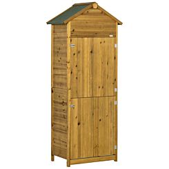 Wood Garden Storage Shed with Tool Cabinet