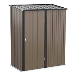 Outdoor Steel Storage Shed with Lockable Door