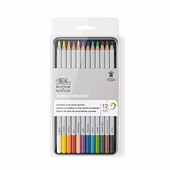 Winsor and Newton Studio Colouring Pencil Tin of 12